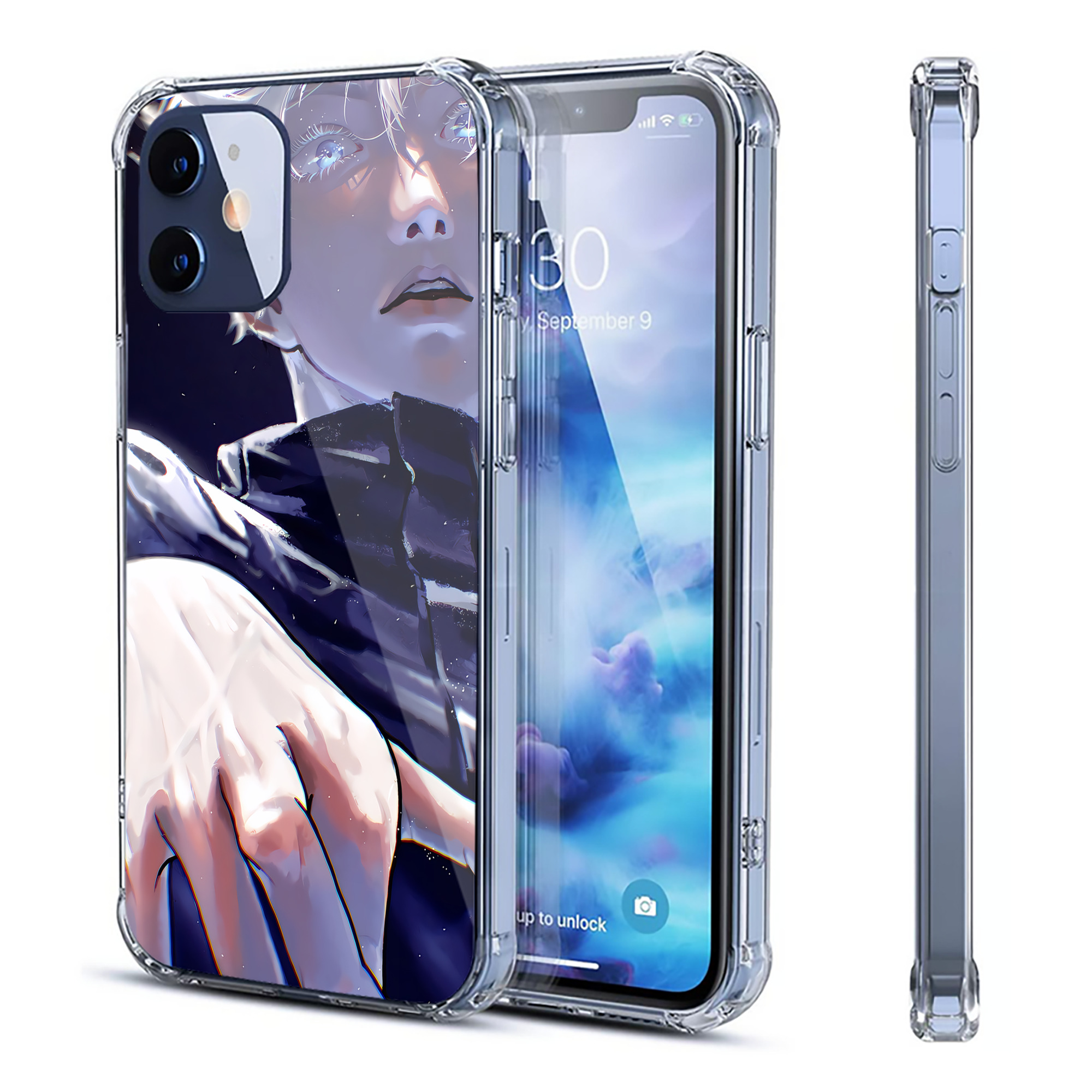 （画像用） 呪術廻戦 Jujutsu Kaisen 【iPhone 12シリーズ対応】透明スマホケース（クリアソフトケース）